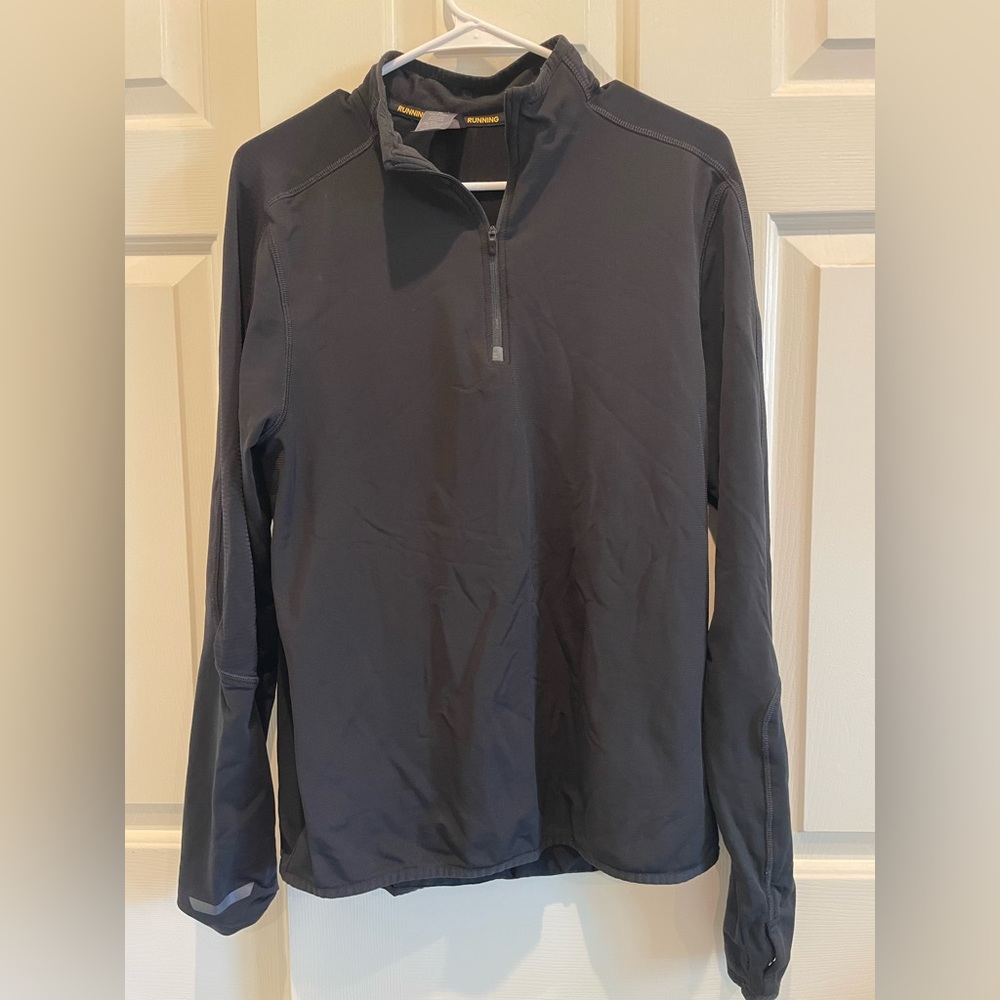 mens champion running long sleeve - M